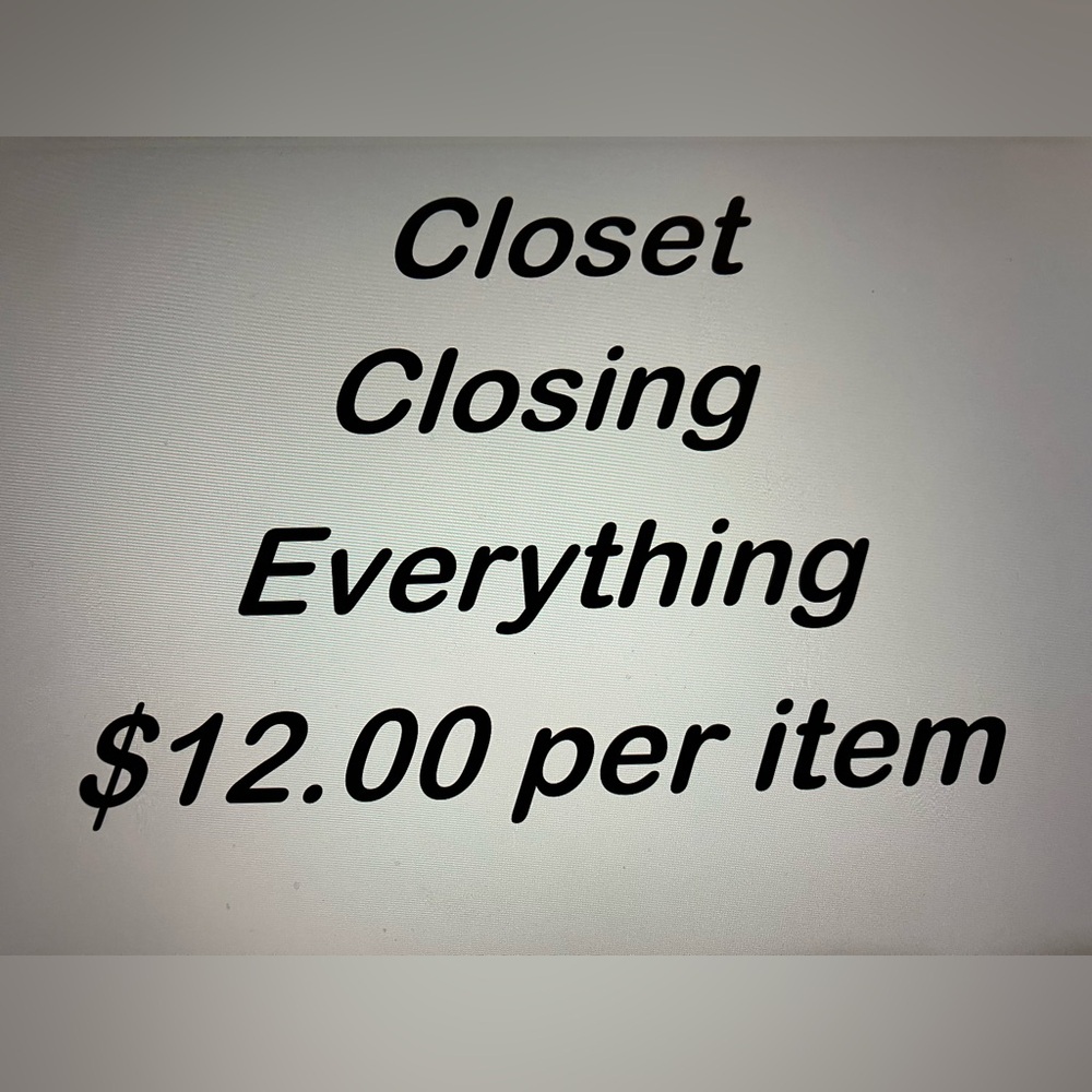 Closet Closing Sale Sign